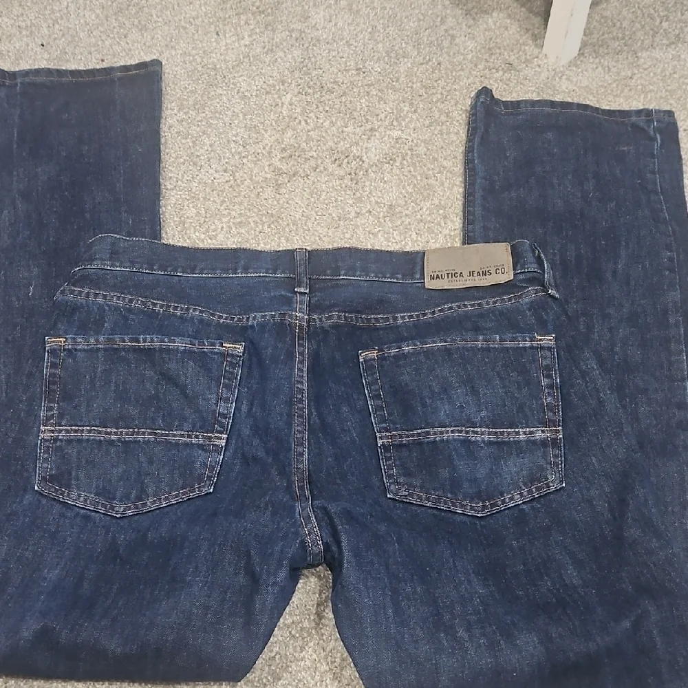 Nautica Men's Deep Blue Relaxed Jeans